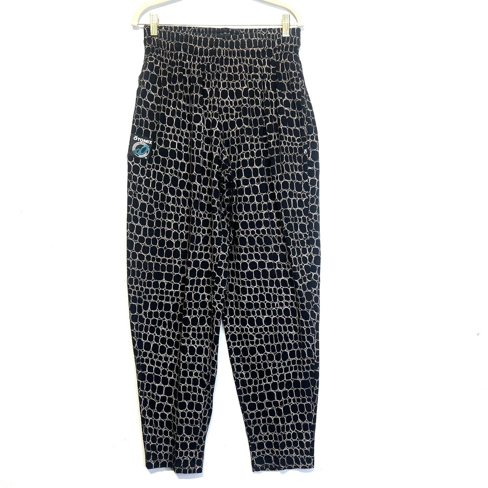 Vtg Otomix Baggy Pants Sz M Muscle Gym Croco AOP  Bodybuilding Weightlifting